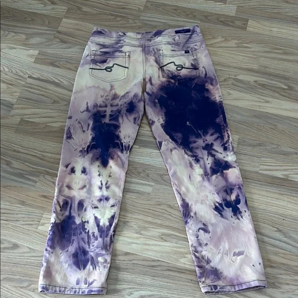 Orange and Purple Tie-Dye Leggings - Picture 5 of 6
